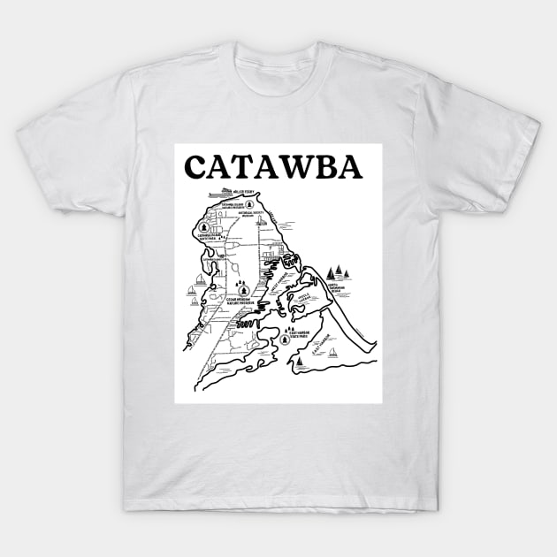 Catawba Map T-Shirt by fiberandgloss